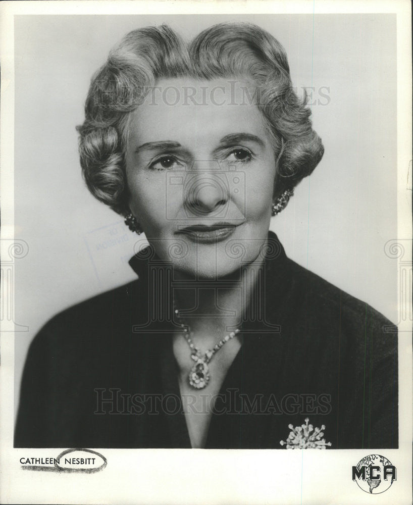 1961 Press Photo Cathleen Nesbitt English Stage And Movie Actress MCA Talent - Historic Images