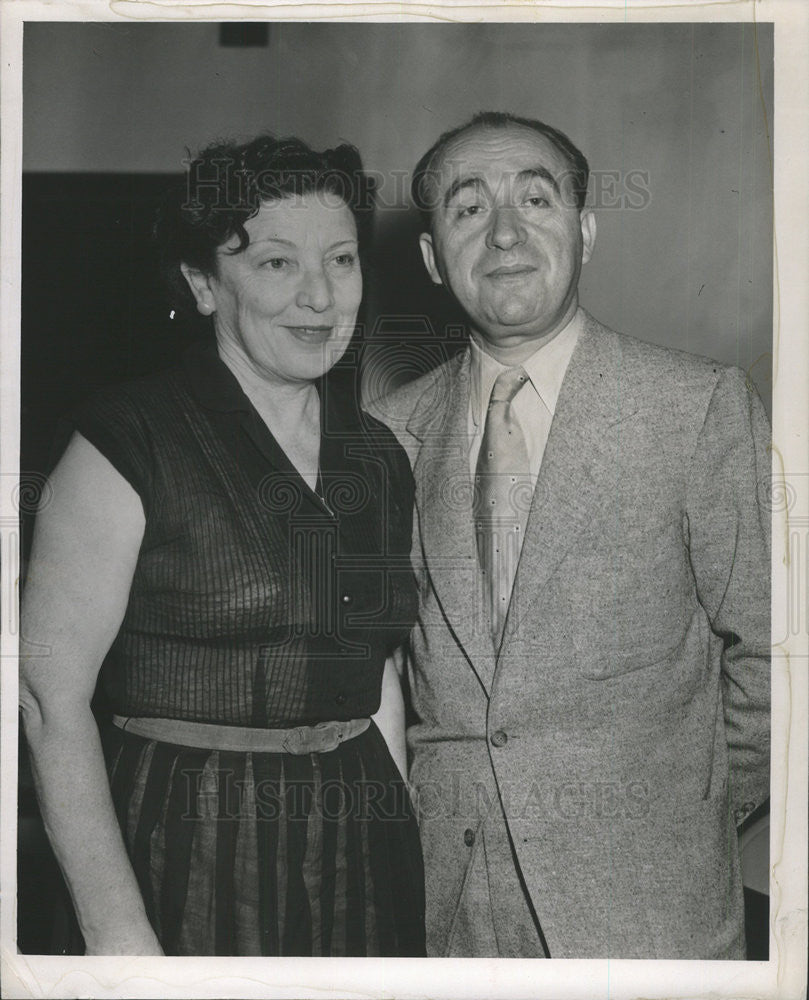 1951 Press Photo Yehuda Nedivi, City Manager, Tel Aviv, And Wife Rachel - Historic Images