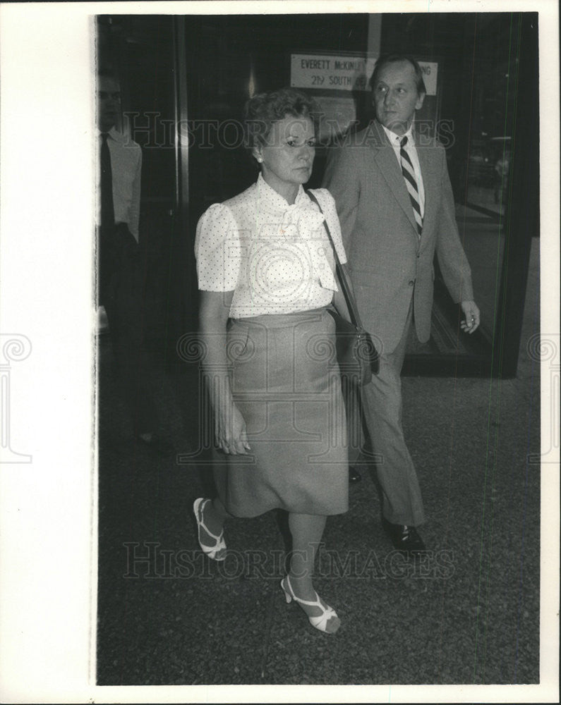 1987 Press Photo Senator Edward Nedza, and his wife Tina, convicted of tax fraud - Historic Images