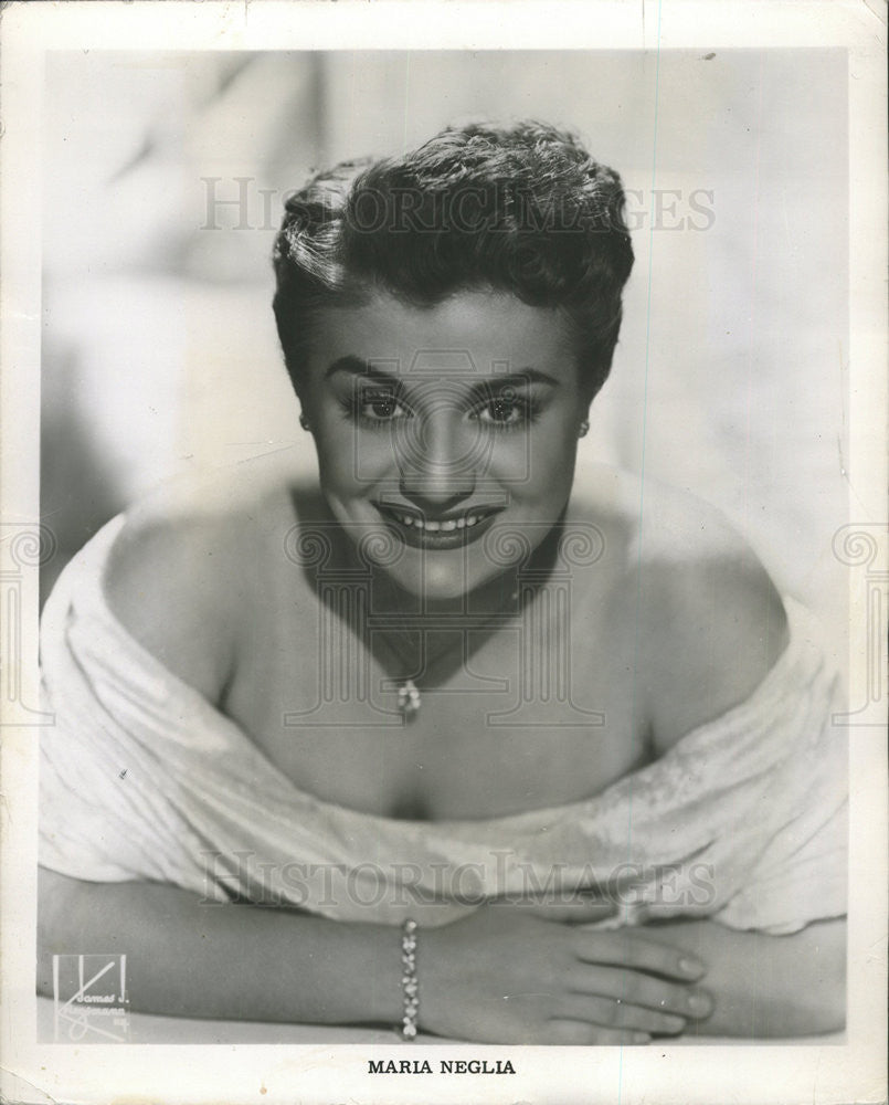 1954 Press Photo Maria Neglia,actress - Historic Images