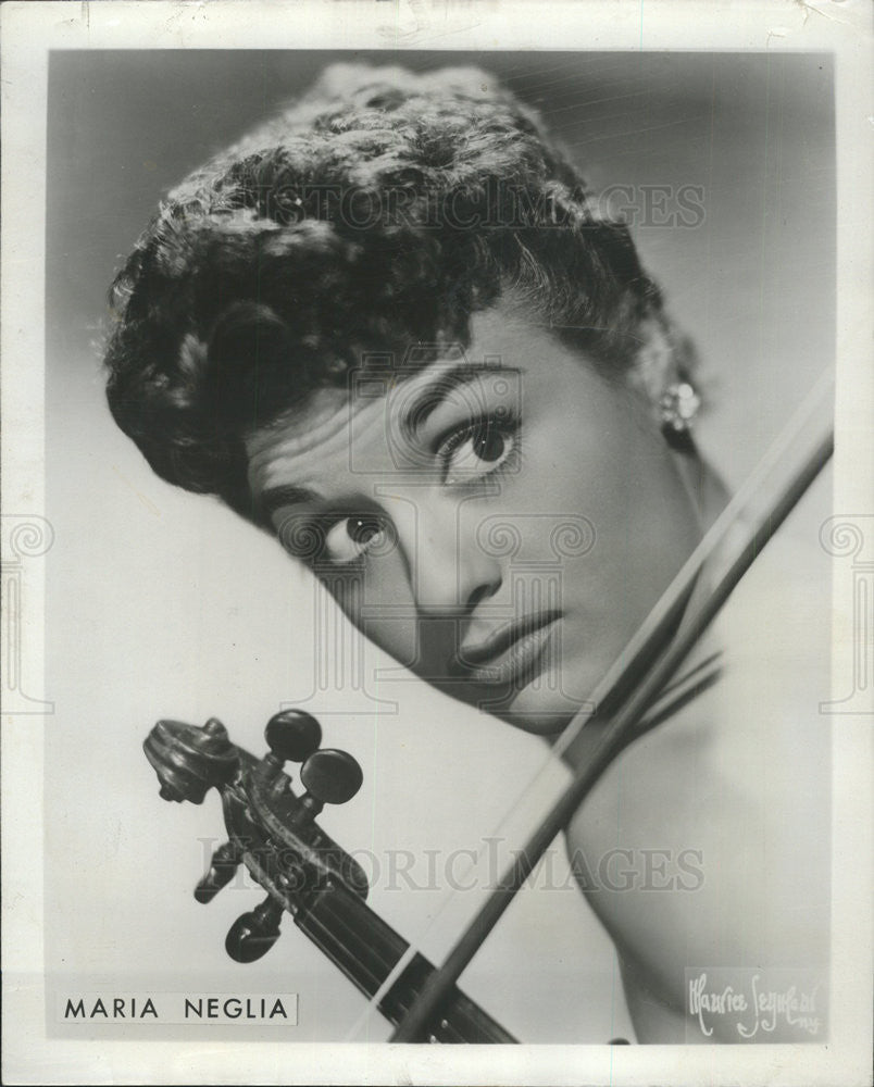 1955 Press Photo Maria Neglia,violinist - Historic Images