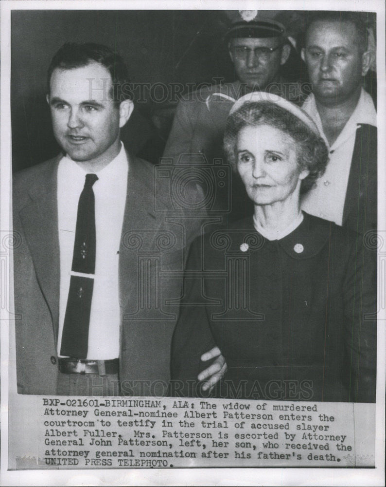 1955 Press Photo Mrs Patterson and Atty Gen John Patterson - Historic Images