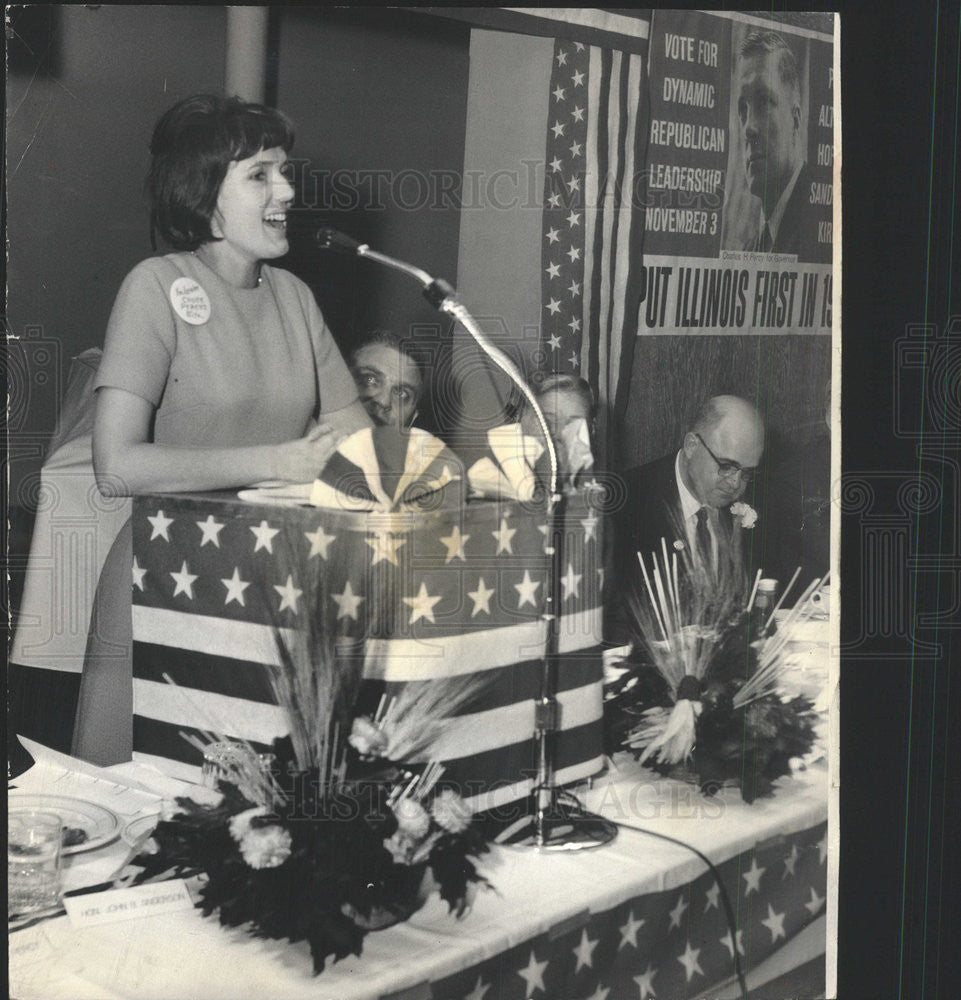 1964 Press Photo Loraine Percy Charles Percy Winnebago Masonic Temple Rockford - Historic Images