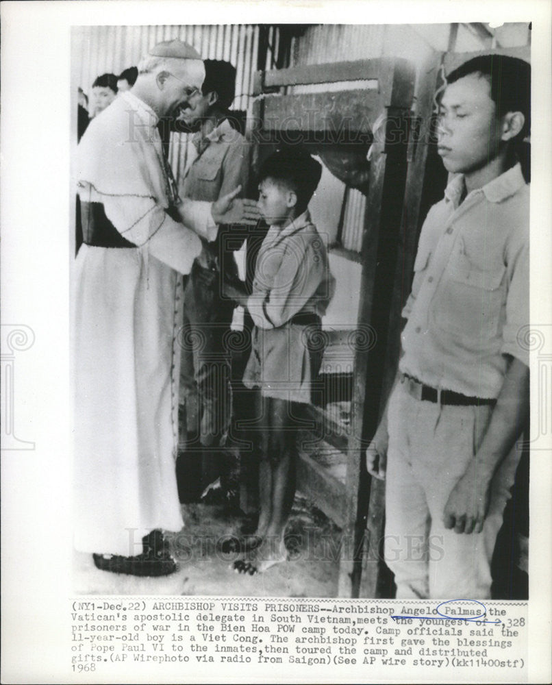 1968 Press Photo Archbishop Angelo Palmas Vatican - Historic Images