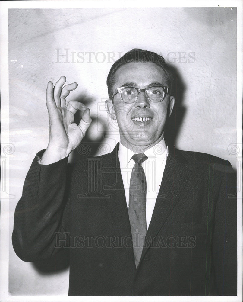 1962 Press Photo Raymond J. Palma Cicero Illinois - Historic Images