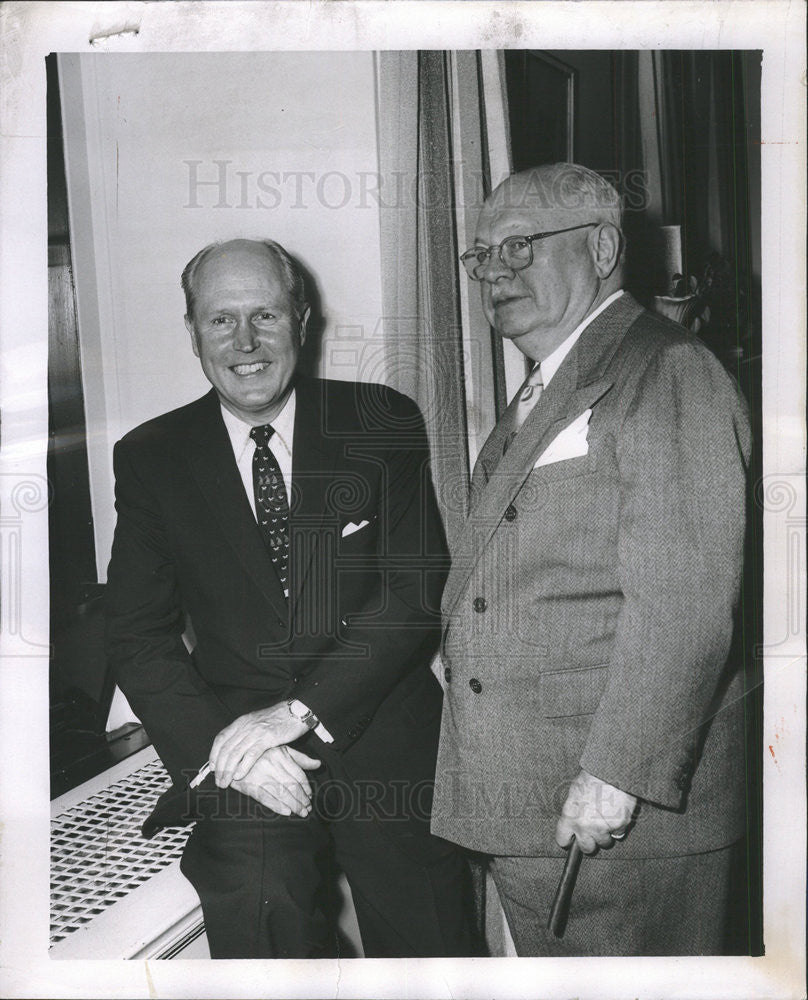 1955 Press Photo GOV. ARTHUR B. LANGLIE MAYOR SEATTLE JAMES S. KEMPER - Historic Images