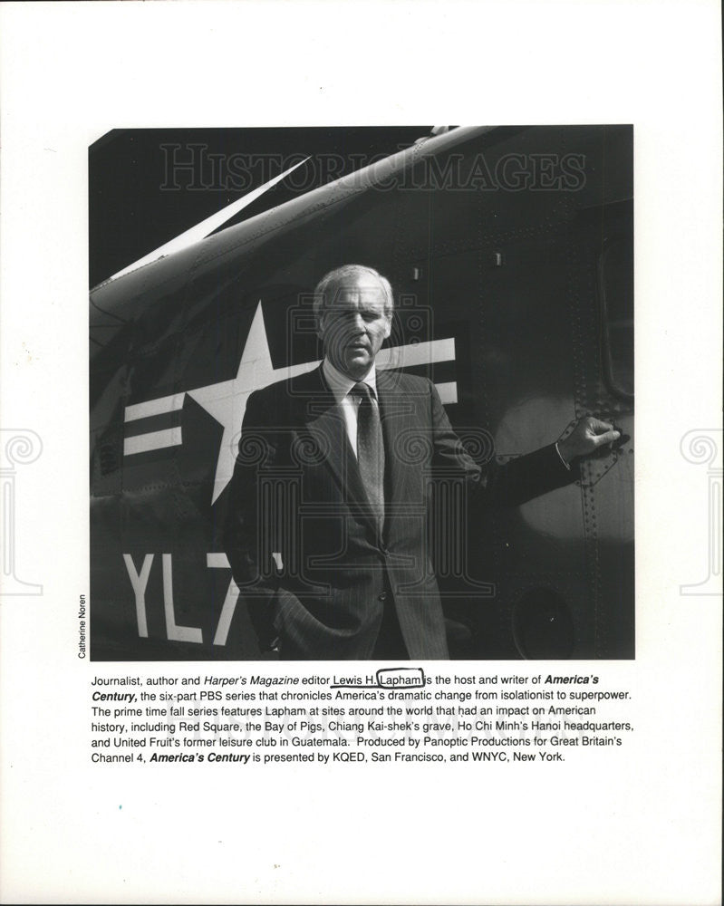 PRESS PHOTO LEWIS H. LAPHAM AMERICAN WRITER - Historic Images