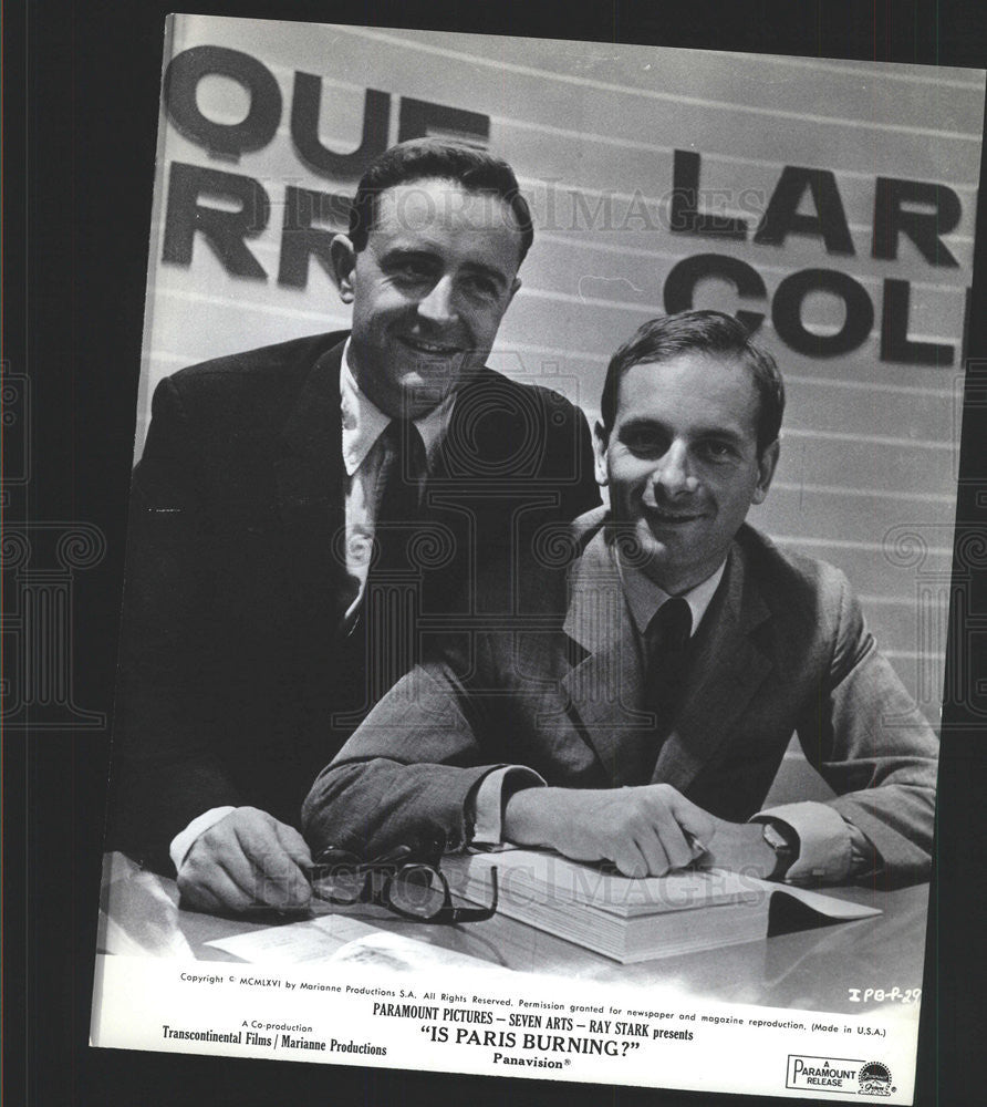 1966 Press Photo Is Paris Burning Larry Collins Dominique Lapierre - Historic Images