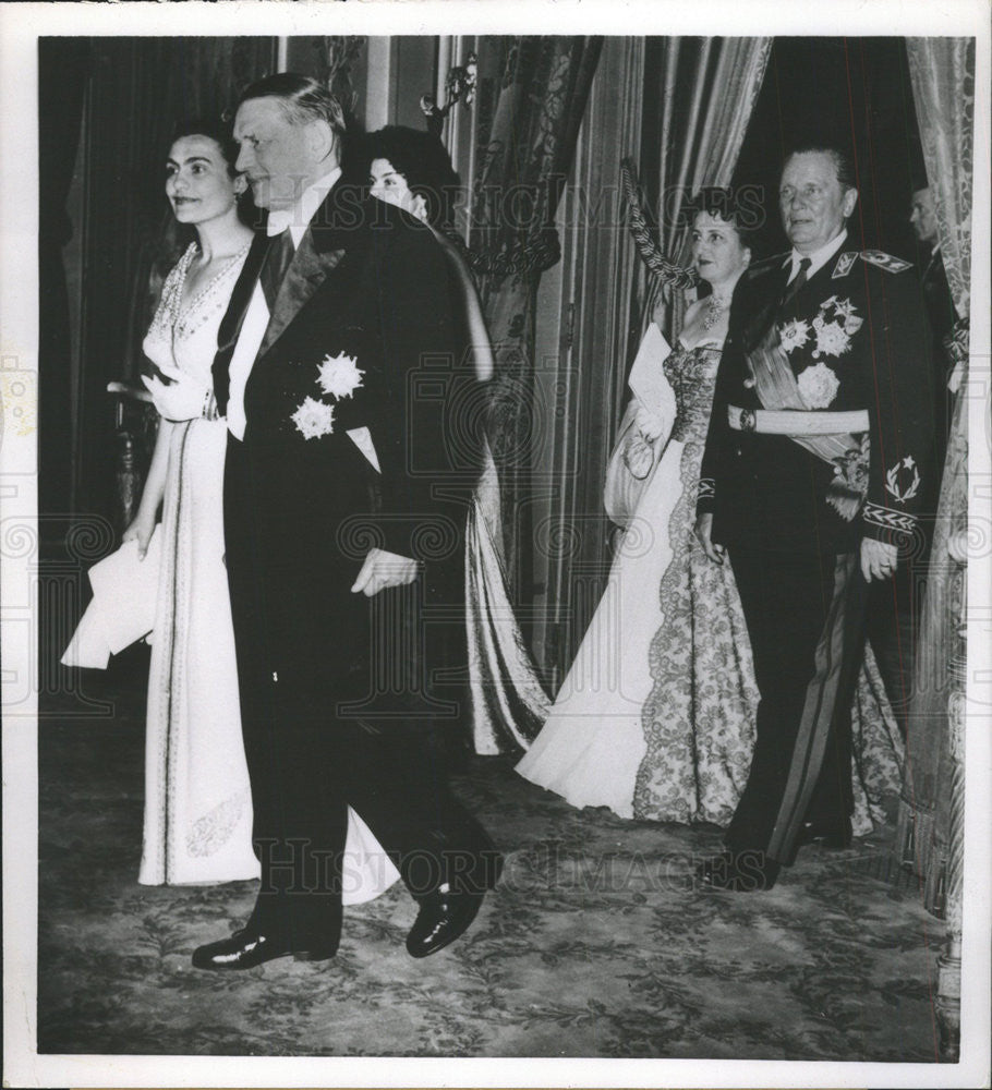 1956 Press Photo President Rene Coty France Yugoslavian Leader President Marshal - Historic Images