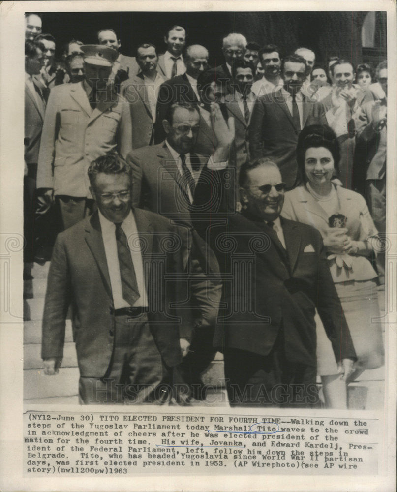 1963 Press Photo Yugoslav Parliament Marshal Josip Broz Tito - Historic Images