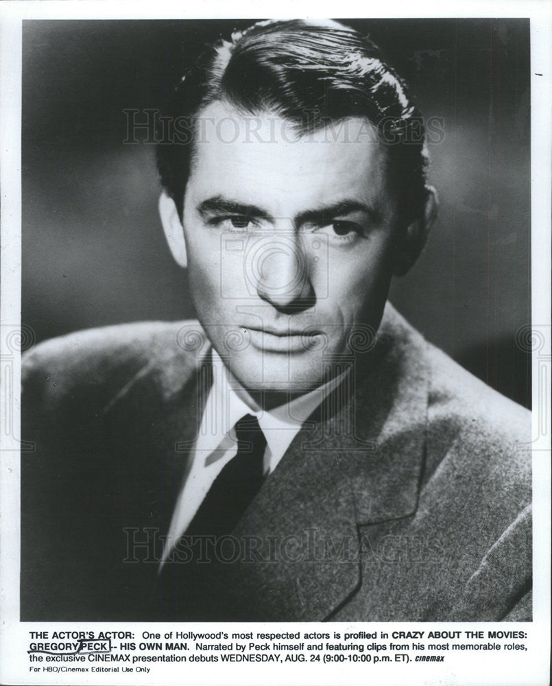 1988 Press Photo Hollywood&#39;s Most Respected Actor Gregory Peck - Historic Images