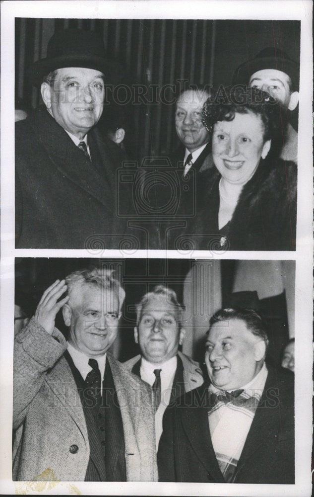 1953 Press Photo JOSEPH LANIEL FRENCH POLITICIAN WIFE MARCEL-EDMONG NAEGELEN - Historic Images