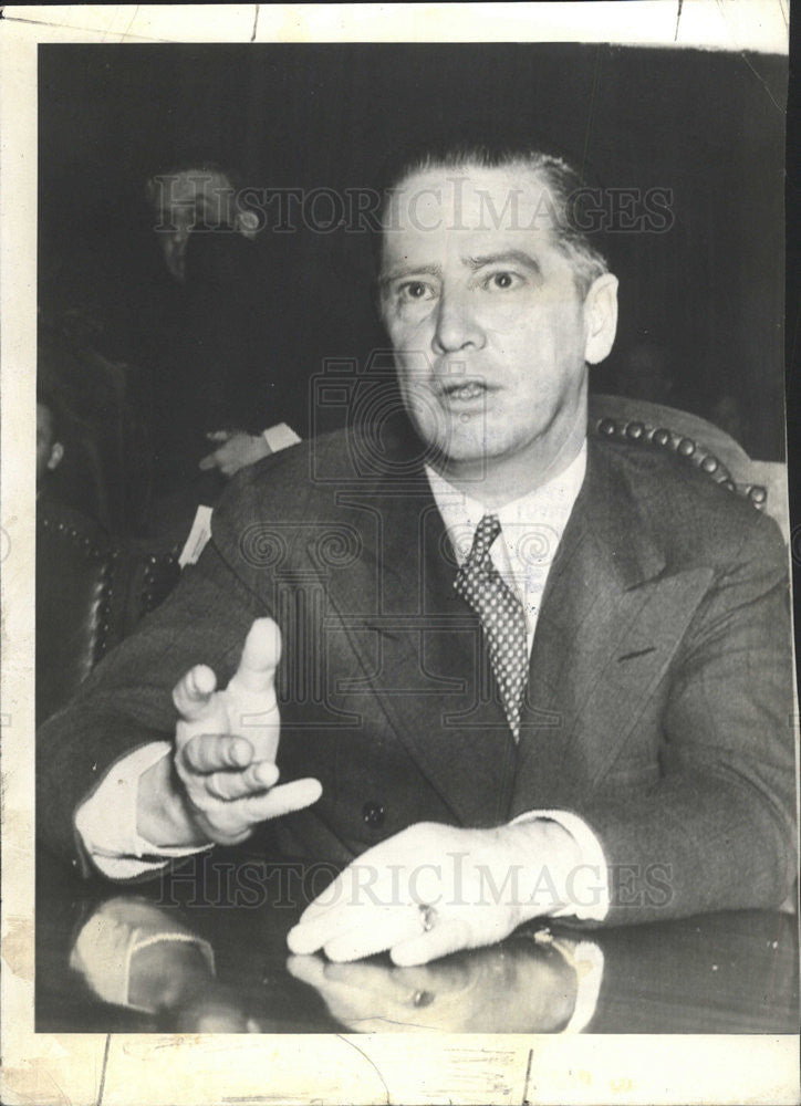 1941 Press Photo Westbrook Pegler Newspaper Columnist House Judiciary Committee - Historic Images