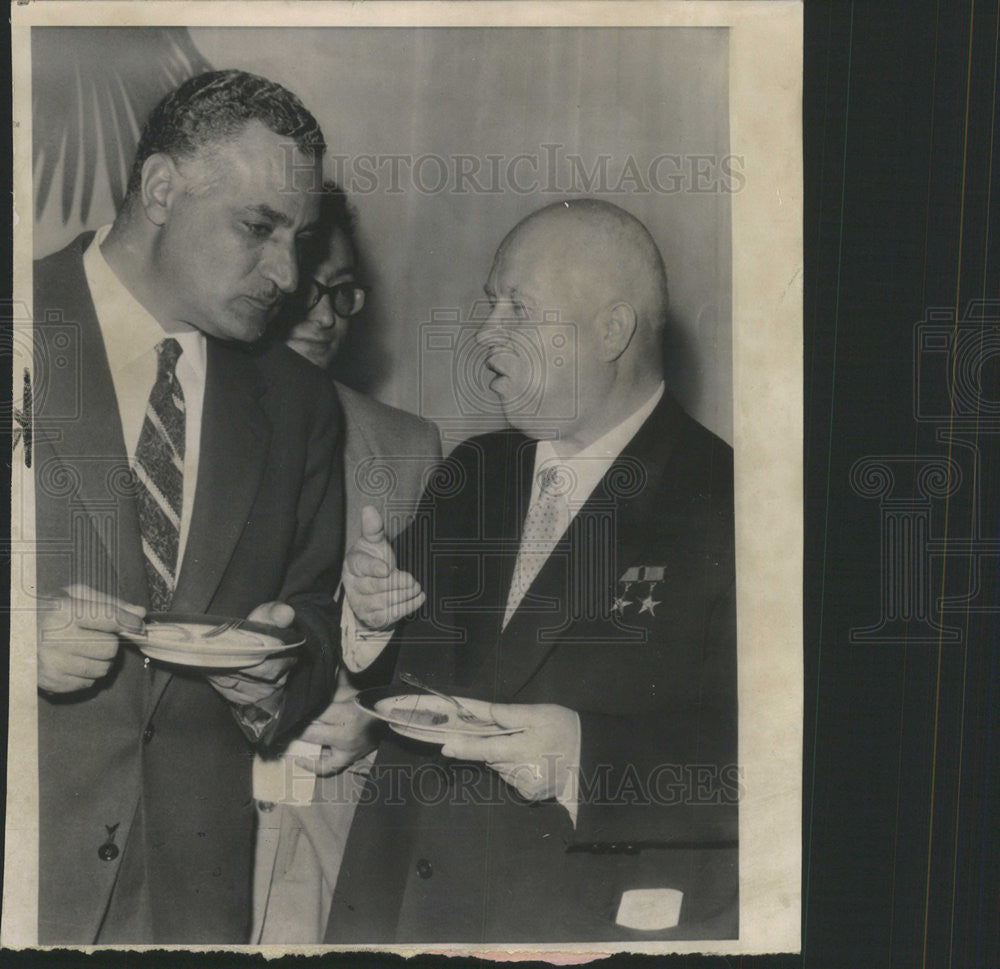 1958 Press Photo Arab Republic President Gamal Abdel Nasser - Historic Images