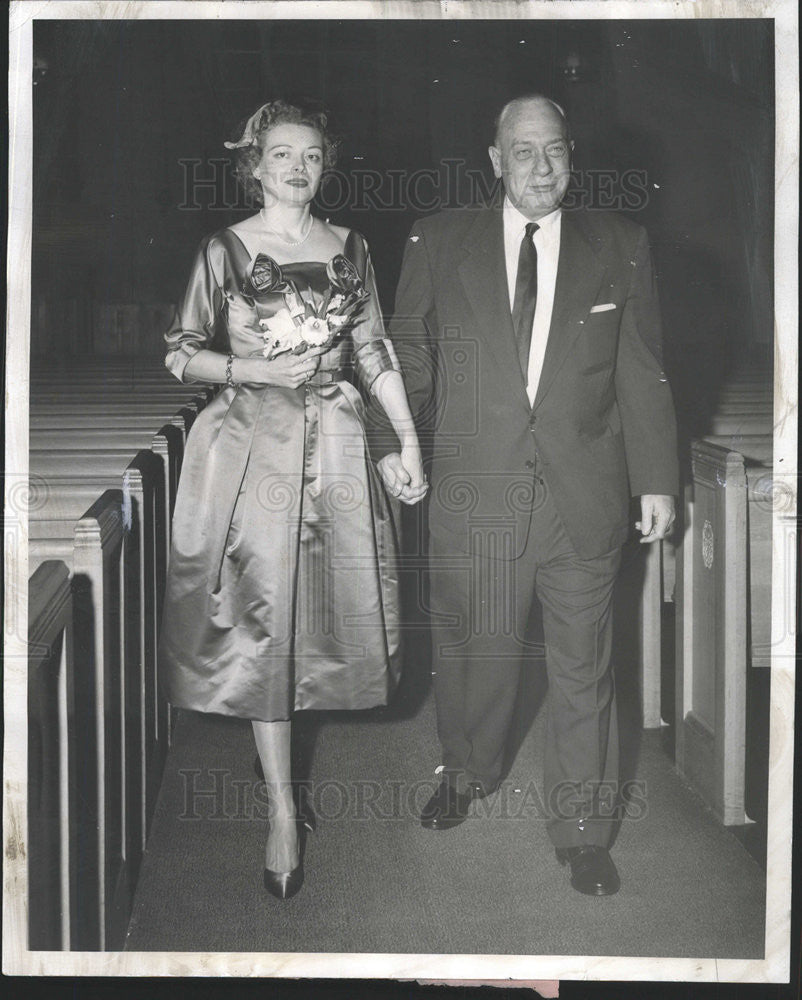 1958 Press Photo Mr. and Mrs. James B. Long Kenilworth Illinois Socialites - Historic Images