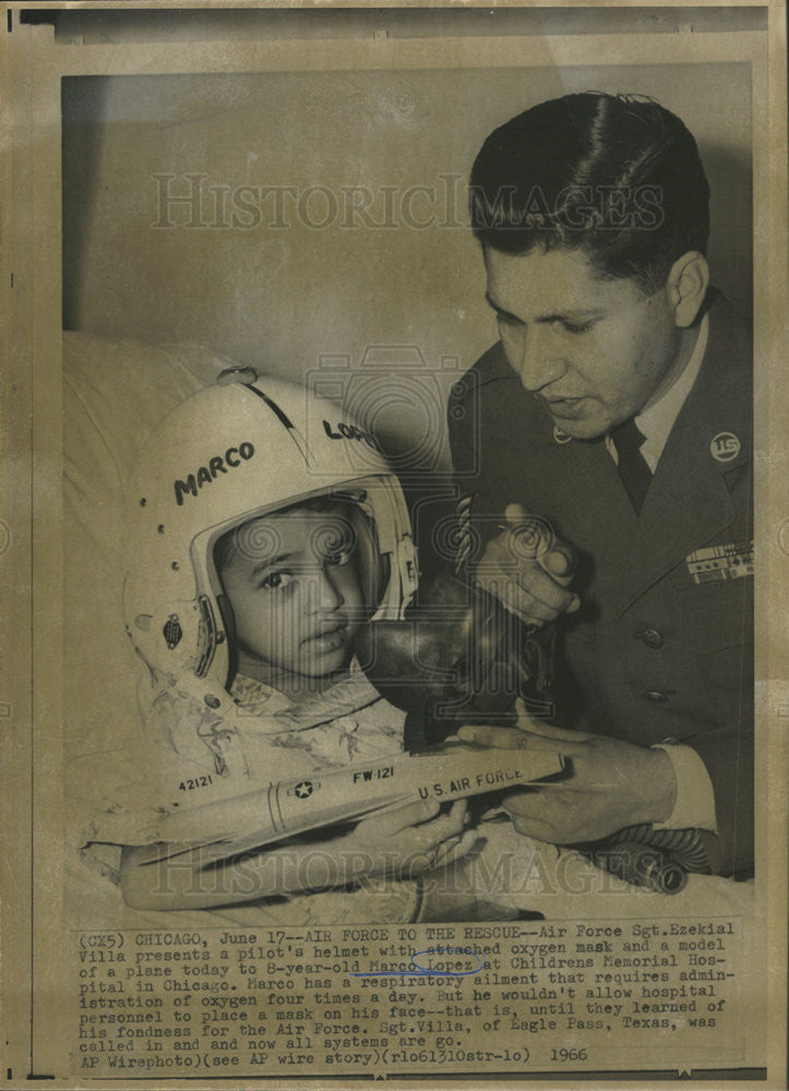 1966 Press Photo Air Forece Sgt Ezekial Villa - Historic Images