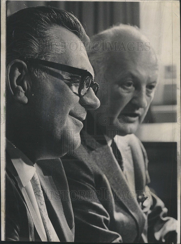 1967 Press Photo Louis F. Peick , Chief negotiator for trucking tie-up - Historic Images