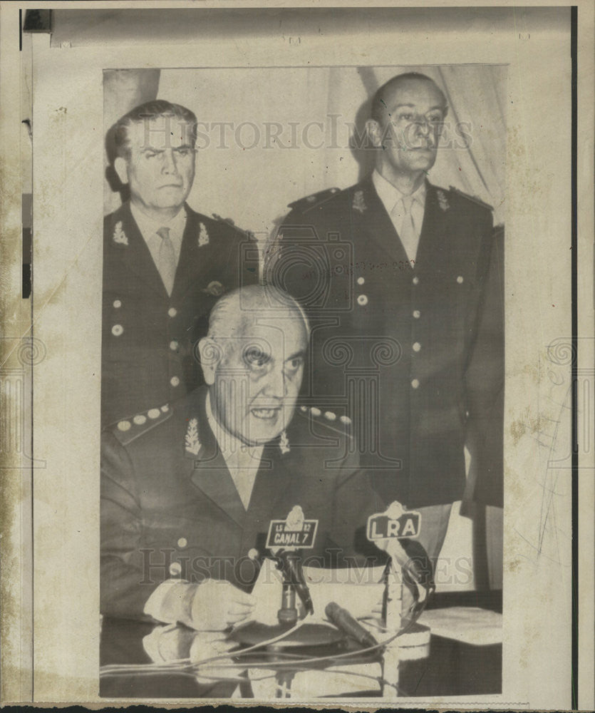 1971 Press Photo Alejandro Lanusse President Argentine Republic Dictatorship - Historic Images
