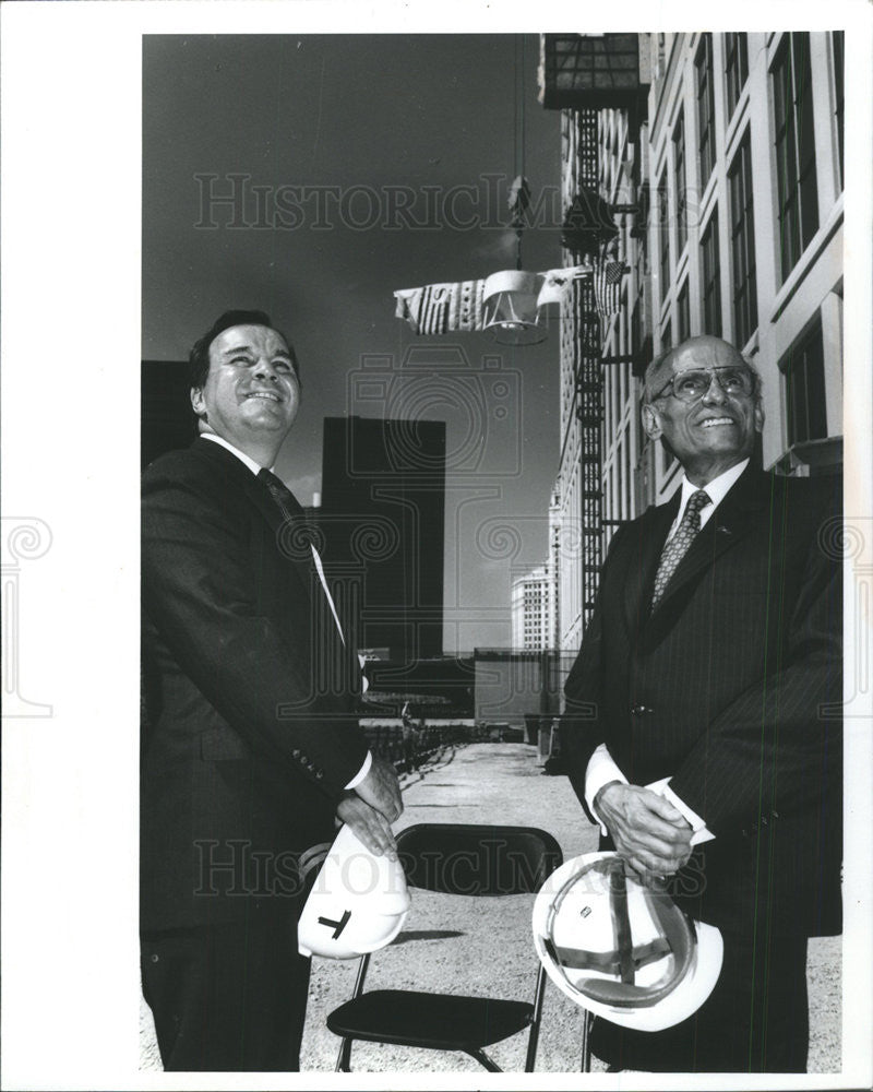 1991 Press Photo John Tishman Chicago Illinois Construction Business Executive - Historic Images