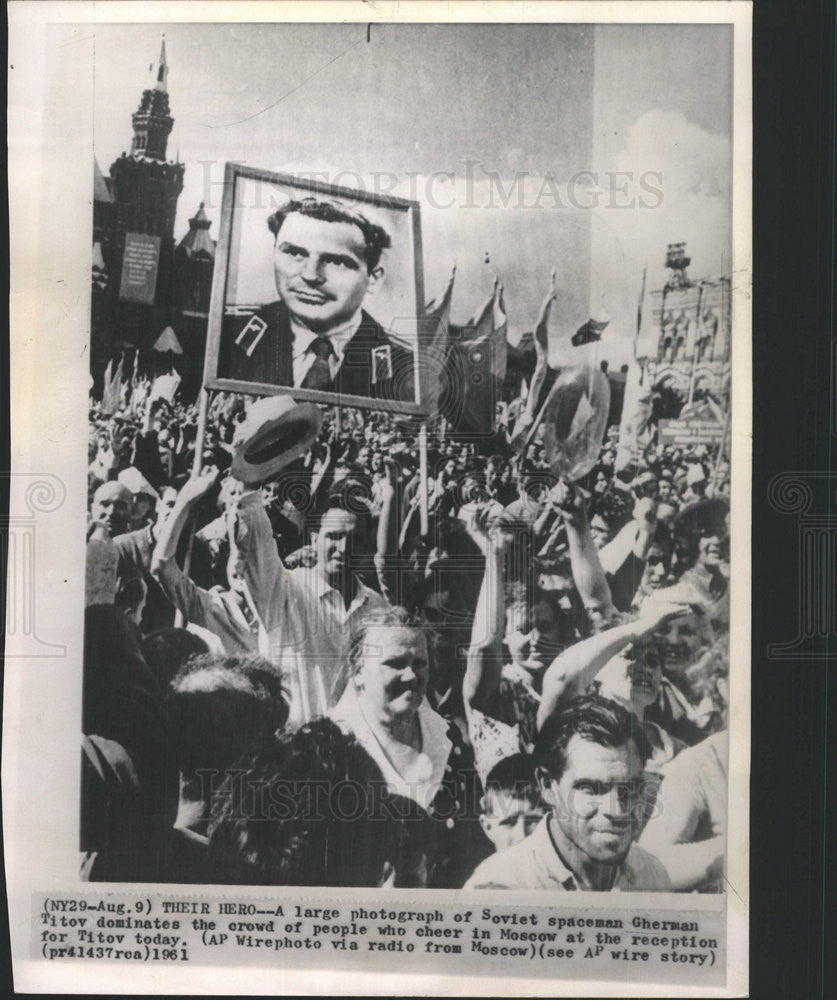 1961 Press Photo Soviet Spaceman Gherman Titov - Historic Images