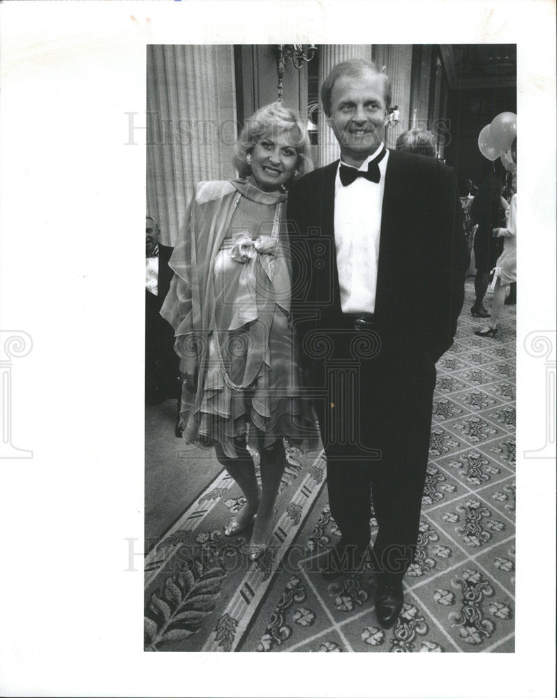 1990PressPhoto Designer Yolanda with husband Stefan attending the Apparel Awards - Historic Images