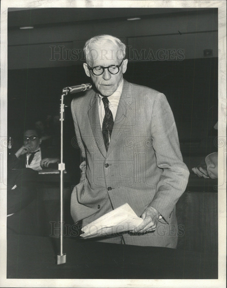 1960 Press Photo Earl Reed American President Preservation of Historic Buildings - Historic Images