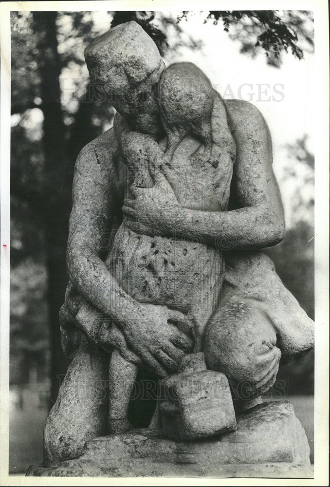 1981 Press Photo Home - The Miner statue Charles Mulligan - Historic Images