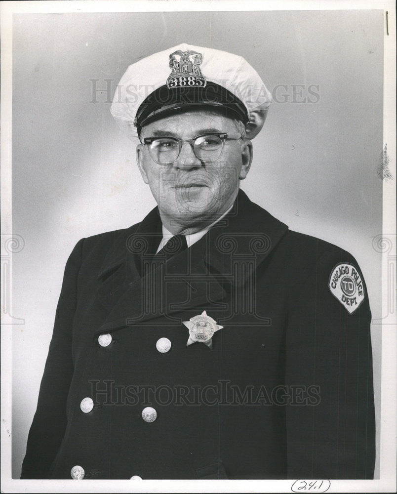 1961 Press Photo John Maloney Traffic Area No 1 Police Officer - Historic Images