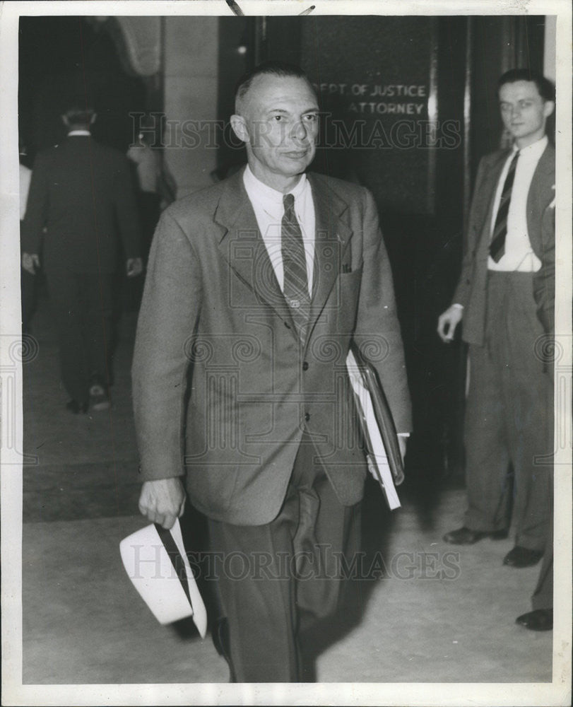 1942 Press Photo Federal Grand Jury Tribune Managing Editor J. Loy Maloney - Historic Images