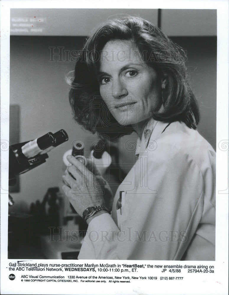 1988 Press Photo Gail Strickland as Marilyn McGrath in &quot;HeartBeat&quot; - Historic Images