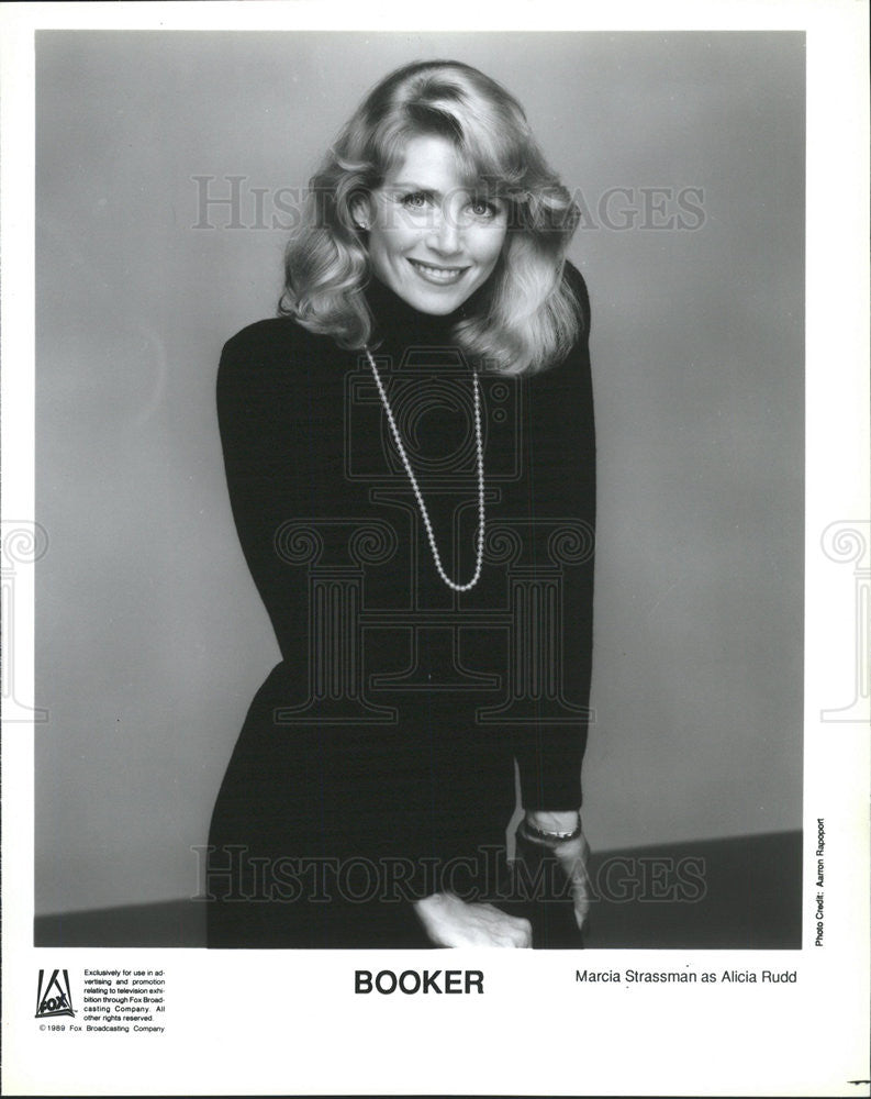 1991 Press Photo Marcia Strassman as Alicia Rudd in &quot;Booker&quot; - Historic Images