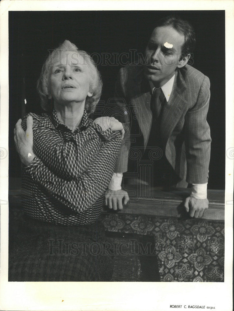 1976 Press Photo Jessica Tandy and Richard Partington - Historic Images