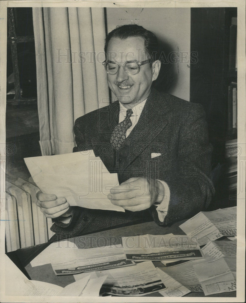 1949 Press Photo PROFESSOR EARL J. MCGRATH U.S. COMMISSIONER EDUCATION - Historic Images