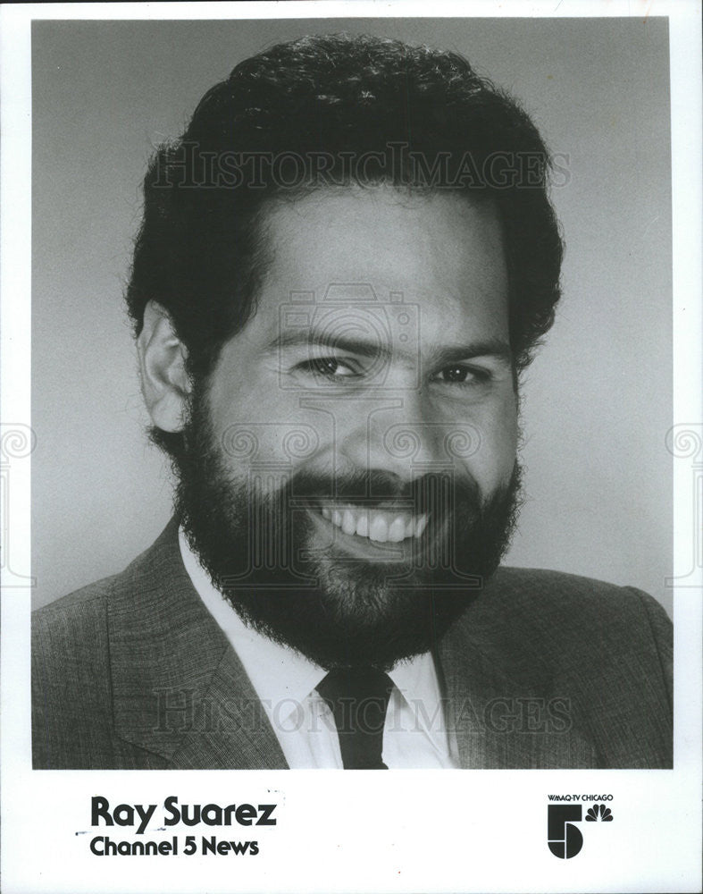 1986 Press Photo Ray Suarez Channel 5 News - Historic Images