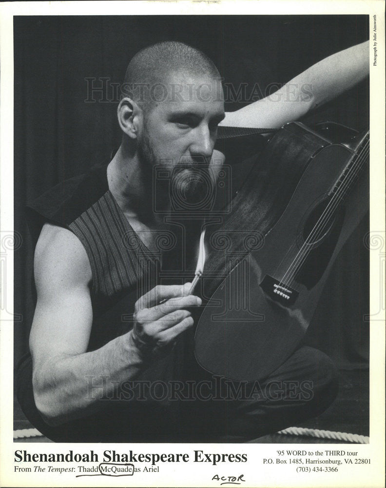 1995 Press Photo Thadd McQuade in &quot;Shenandoah Shakespeare Express&quot; - Historic Images