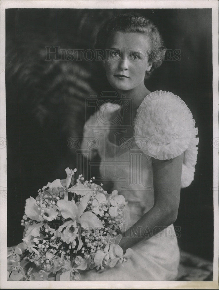 1936 Press Photo Engagement of Ethel Du Pont to Franklin D. Roosevelt Jr. - Historic Images