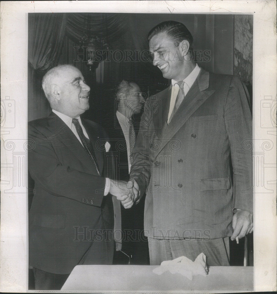 1949 Press Photo Herbert H. Lehman and  Rep.FDR Jr. - Historic Images