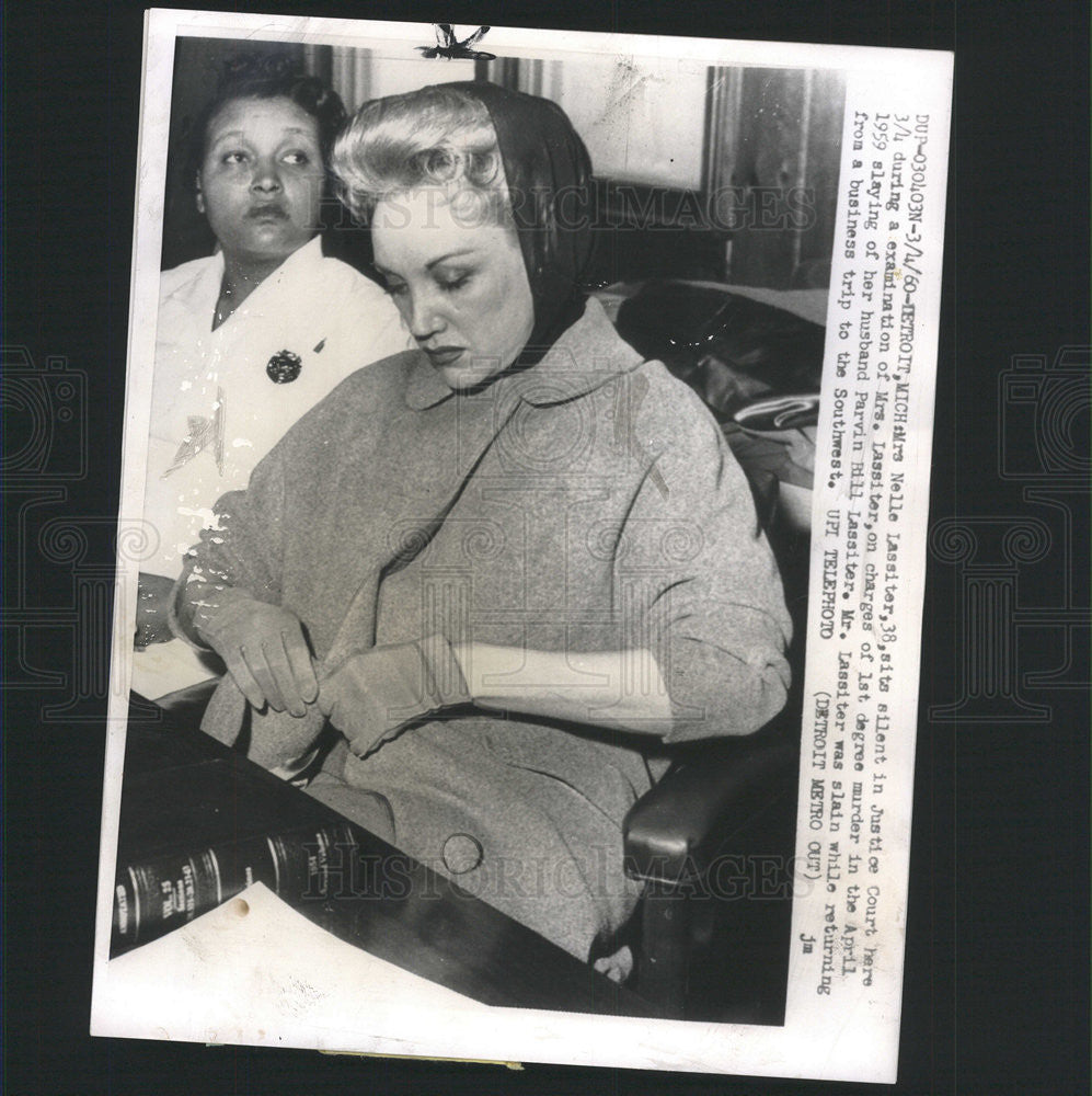 1960 Press Photo MRS. NELLE LASSISTER MURDERER  HUSBAND PARVIN BILL LASSITER - Historic Images