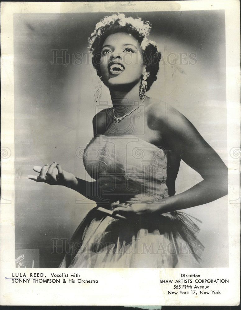 1962 Press Photo Singing Star Lula Reed - Historic Images