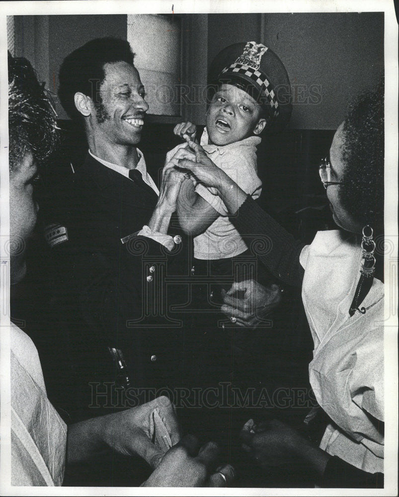 1972 Press Photo NATE REED PATROLMAN CAZELL TRUITT - Historic Images