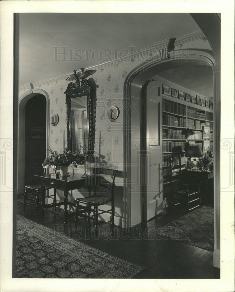 1936 Press Photo Early American Colonial Home Mrs. McPherson - Historic Images