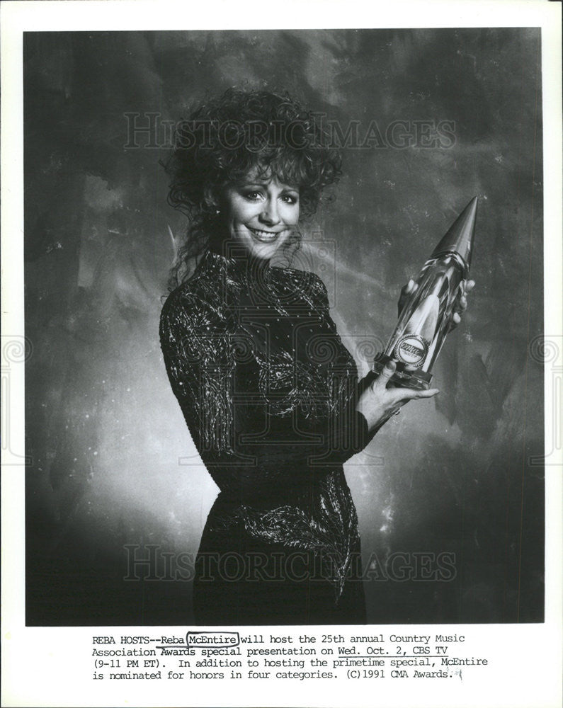 1991 Press Photo Reba McEntire.singer - Historic Images