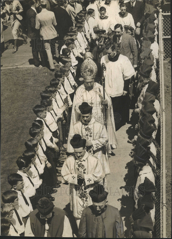 1938 Press Photo George Cardinal Mundelein in dedication ceremonies - Historic Images