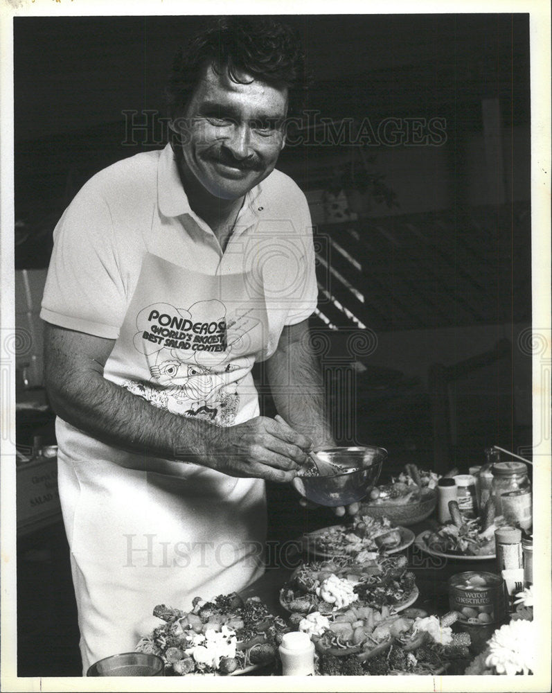 1984 Press Photo Frank McGeary won title World&#39;s Best Salad Chef - Historic Images