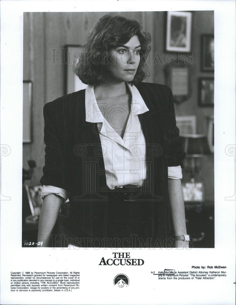 1988 Press Photo Kelly McGillis in &quot; The Accused&quot; - Historic Images