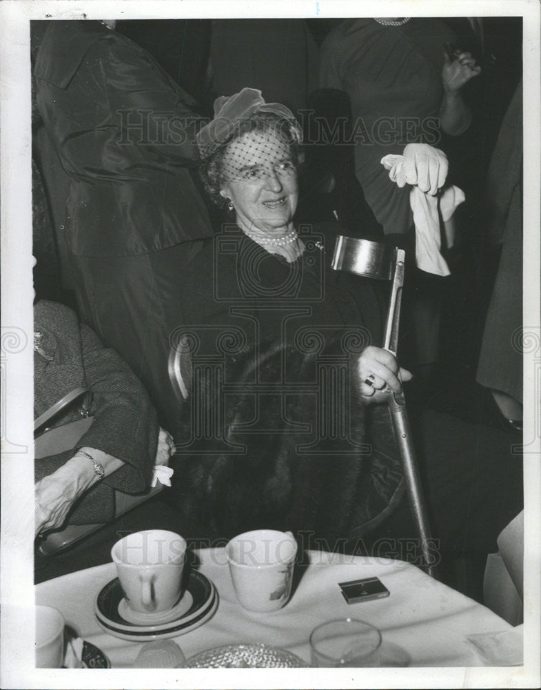 1961 Press Photo Mrs Donald F McPherson President English Speaking Union - Historic Images