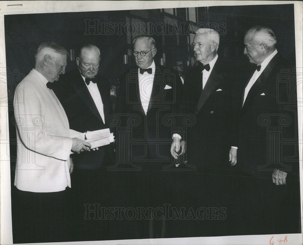 1954 Press Photo Hoover and Business Executives - Historic Images