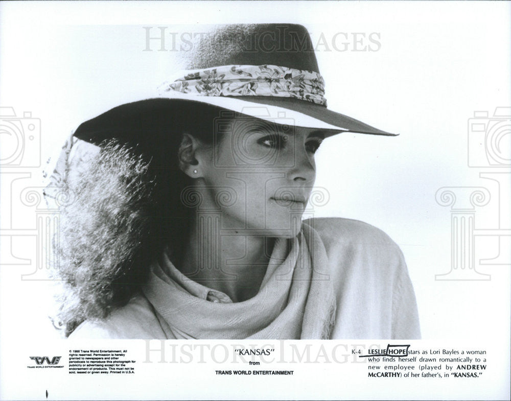 1988 Press Photo Leslie Hope Kansas - Historic Images