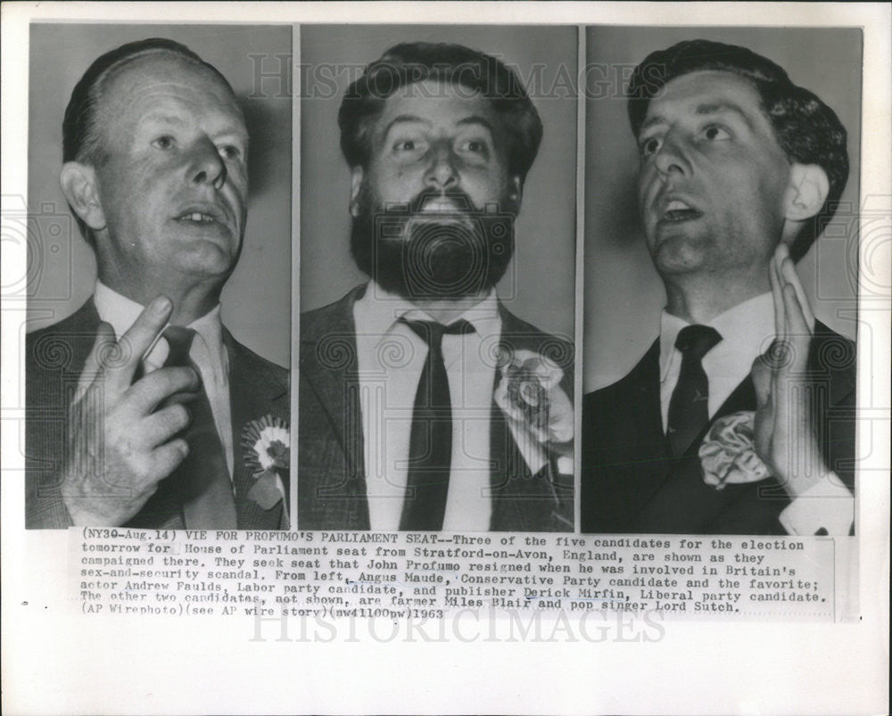 1963 Press Photo House of Parliament candidates - Historic Images