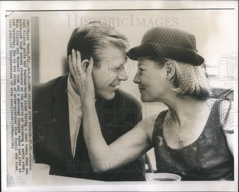 1963 Press Photo June Allyson and Mr Maxwell - Historic Images